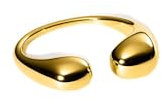 Purelei® Embrace Ring (Gold) – Wasserfester Damenring aus langlebigem Edelstahl – Verstellbare Ringe von Größe S bis M – Modeschmuck für deinen individuellen Look