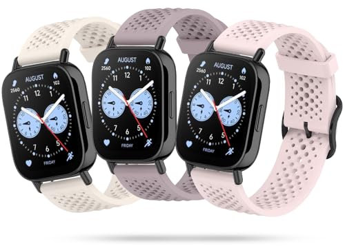 Xisair 3 Piezas Correas de Silicona Compatibles con Redmi Watch 5 Active y Redmi Watch 5 Lite, Correa Deportiva Impermeable, Transpirable y Suave, para Xiaomi Redmi Watch 5 Lite y Active Reloj