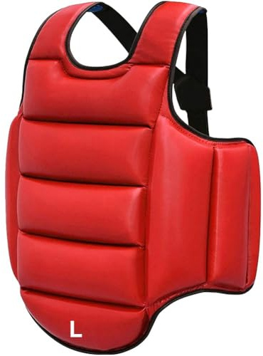 Fituenly Brustschutz Für Boxen, Kickboxen, MMA, Muay Thai, Körperschutz, Karate, Brustschutz, Weste, Verstellbarer Schlagschutz, Kampfsport, Oberbauch, Rippen, Schutzpolster