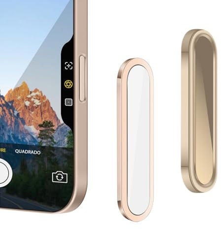 Xunzii 2 Pack Camera Control Button Protector per iPhone 16/Plus/16 Pro/16 Pro Max per Vetro Temperato, Pellicola 9H per il Controllo Della Fotocamera, Ultra Sottile per lo Schermo, Deserto + Bianco