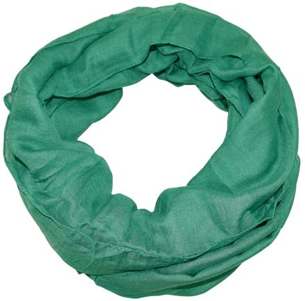 beybey® Basic Damen Loopschal aus Viskose & Baumwolle und in vielen Farben. Perfekte Geschenkidee! (grün)