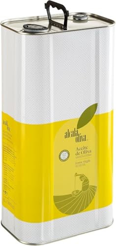 ALCALA OLIVA Huile d'olive vierge extra 5L – Bidon Premium | Qualité Gourmet | Pressée à froid, riche en antioxydants, parfaite pour une cuisine saine et créative | Pack de 1