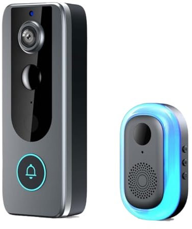 GuardianBell Pro – Smart WiFi Doorbell & Cam in One, Live View and Two-Way Audio, 1080P Doorbell Camera Wireless, Smart Video Cam, Human Detection, Night Vision, Waterproof Doorbell Camera For Outdoor