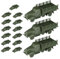 YARNOW 16 Piezas Modelo De Camión Mini Ejército Juguetes Camión Modelo De Juguete Modelos De Juguetes De Coches Coche De Juguete para Páginas Olive Green