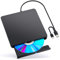 aelrsoch External Compatible Blu ray Drive Player Read/Write Compatible Bluray Burner Compatible USB 3.0 and Type-C DVD Burner Blu-ray/DVD/CD, BD Drive, Windows 7-11 & Mac, PC （Black）