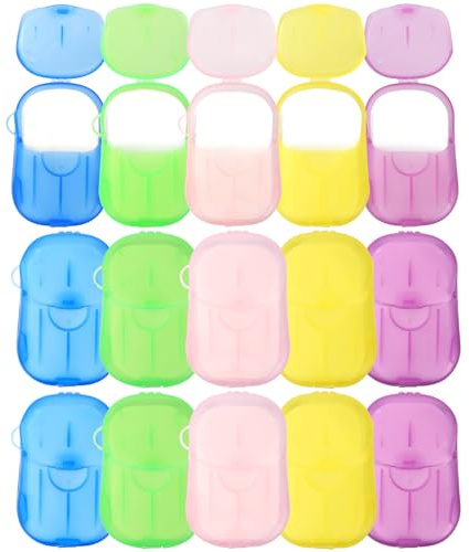 CXRYLZ-FUR 15 Stück 750pcs Seifenblätter, Seife Seifenblättchen für Unterwegs, Reisen Portable Hand Soap, Mini Kleine Paper Seife Box, Papier Seifenpapierblätter Reiseseife Seifenblätter to Go