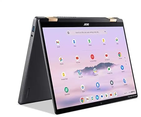acer Chromebook Plus Spin 714 Laptop con Google AI, touchscreen WUXGA da 14, Intel Core Ultra 5 115U, RAM LPDDR5 da 8 GB, SSD da 512 GB, tastiera retroilluminata, Thunderbolt 4, Chrome OS