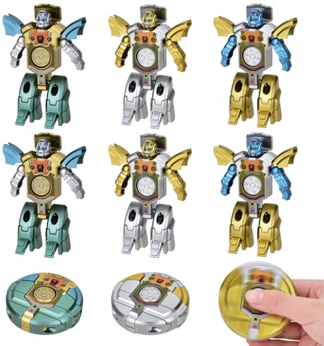 Finger Spinner 2-in-1 transformierbares Roboterspielzeug, Stressabbau, transformierender Roboter, Kinderspielzeug, Cooles Gadget, Geschenk für Kinder ab 3 Jahren