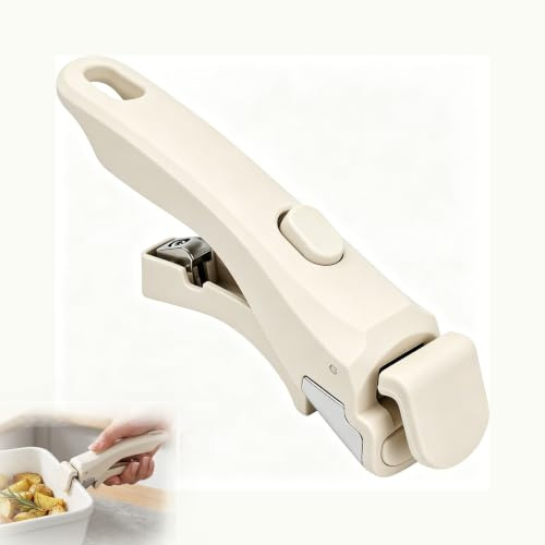XINML Detachable Pan Handle, White Universal Removable Grip, Heat Resistant up to 250°C Non Slip Secure Locking Design Supports 10kg Adjustable Fit 18–25 cm, Compatible with Tefal and Most Cookware
