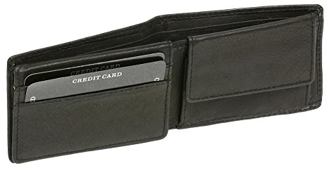 LEAS Minibörse Echt-Leder, schwarz Mini-Edition
