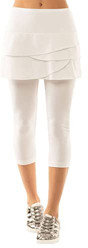 Lucky In Love Scallop Capri (White, Large)