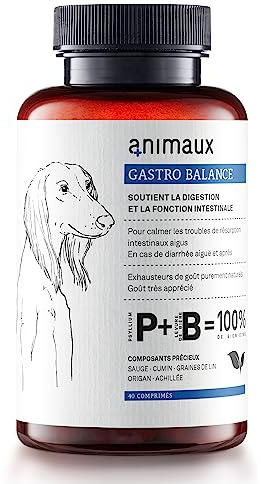 Animaux Gastro Balance pour Chiens – 40 x 2,5 g comprimés à mâcher – en Cas de diarrhée aiguë – Aliment diététique complémentaire pour stabiliser la Fonction intestinale