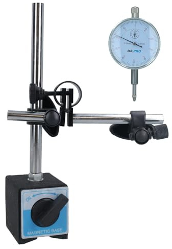 AB Tools Indicador de Prueba de cuadrante calibrador DTI & Soporte Base magnética Reloj comparador PMS Bergen