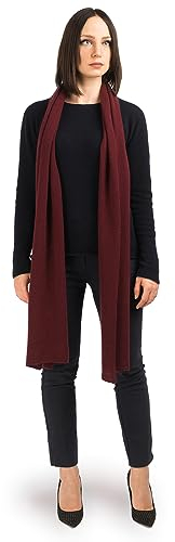 Dalle Piane Cashmere - Breiter schal aus 100% Kaschmir - Made in Italy - für Frau, Farbe: Bordeaux, Einheitsgröße