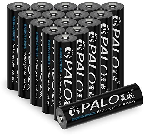 CITYORK Lot de 16 Piles Rechargeables AAA 300mAh, Piles Rechargeables 1,2 V Ni-MH pour Lampes Solaires Extérieures, Lampes pour allées, Guirlandes Lumineuses (l'apparence Peut Varier)