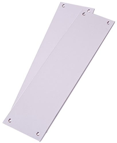 Placa de empuje de aluminio satinado liso para puerta, 30 cm x 7,5 cm (paquete de 2)