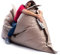 LIVEDECO - Pouf Extérieur, Outdoor, Jardin, Terrasse, Beige Sable BiG52 Iron RAW