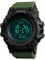TONSHEN Uomo Outdoor Militare Sportivo Bussola Orologi da Polso Plastica LED Elettronico Multifunzione Altimetro Termometro Pedometro Calorie Doppio Tempo Allarme Digitale Orologio (Verde)