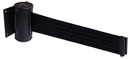 Flexibarrier Wandhalterung inkl. Absperrband (Economy) - 2.3m/4.5m (2.3m, Schwarz/Schwarz)