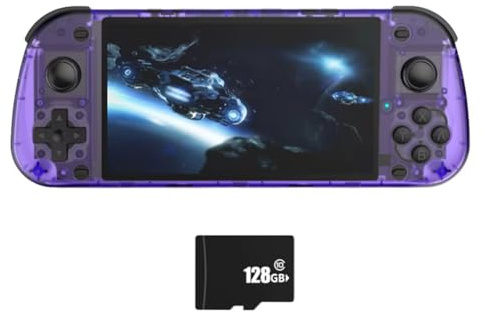 Jnchdghwa Console di Gioco Portatile retrò R50S da 5,1 Pollici, per Linux, Schermo IPS, Console di Gioco Online per Due Giocatori, 128 GB