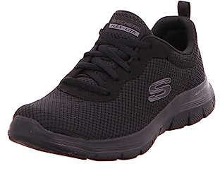 Skechers Women's Flex Appeal 4.0 Brilliant View Sneaker, Black, 2 UK