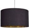 MiniSun | Extra Large Modern Black and Gold Drum Light Shade | Pendant Lights, Home Décor & Improvement Essential