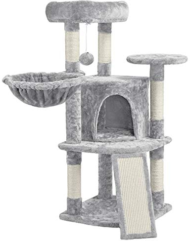 Yaheetech Árboles para Gatos Adultos Rascador Torre de Escalada Felpa para Gatito Poste de Rascar para Mascota 106cm