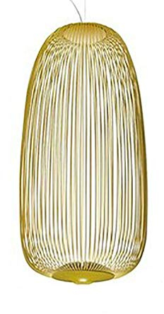 Led Ironwork Vogelkäfig Kronleuchter,Esszimmer Villa Bar Schlafzimmer Wohnzimmer Schlafzimmer,Kreativ Vogelkäfig Dekoration Kronleuchter-Goldenes weißes licht 32 * 72cm
