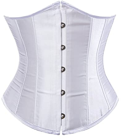 JozAdy Women's Waist Cincher Lace Up Boned Underbust Corset Bustier Lingerie Bodyshaper Top Plus Size