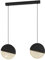 EGLO Hängelampe Mumbles, Esstisch Pendelleuchte 2-flammig, elegante Esszimmerlampe aus Metall in Schwarz und Gold, Hängeleuchte mit E27 Fassung