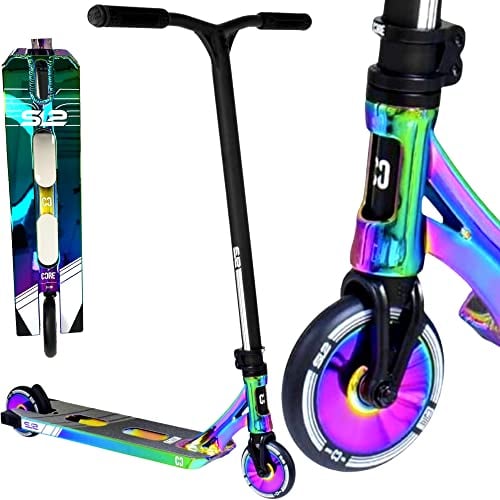 CORE Stunt-Scooter Trick Tret Roller 110mm Rollen I ABEC 9 I für Anfänger & Profi I Ab 8 Jahren I 86cm-95cm Höhe I + Fantic26 Sticker (Park SL2 H=86cm Neochrome)