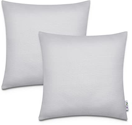 Paco Home 2er Set Kissenbezug 45x45 Dekokissen Kopfkissen Kissenhülle Wetterfest Mehrfarbig Zierkissenbezug Outdoor, Farbe:Grau 2, Sets:2pcs-Set