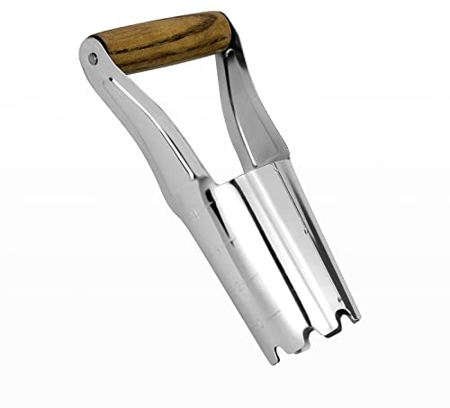 Dewayna Blumenzwiebel-Pflanzgefäß-Werkzeug, 10,2 cm Tiefenmarkierung, Handzwiebel-Pflanzgefäß, nicht verbiegender Edelstahl-Zwiebel-Pflanzgefäß, Gartenzwiebel-Pflanzgefäß mit komfortablem Griff,