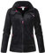 Geographical Norway Upaline Lady - Giacca Pile Donna Fine Fleece Warm con Zip - Autunno Inverno Primavera Sci Montagna - Manica Lunga Felpa Pelliccia Morbido Comfort Outdoor (Nero L)