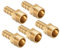 QUARKZMAN 8mm Raccord cannelé à G1/4 Filet Mâle Tuyau x 5PCS Laiton Droit Raccord cannelé Tuyau Raccord pour Air Eau Carburant Pneumatique Tuyau, Or