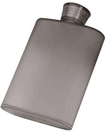 anso Plastic Hip Liquor Whiskey Flask Cap Pocket Leak-proof Sports Water Bottle Leakproof (Gray)