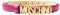 MOSCHINO Gürtel Couture Fuchsia matt Logo klein Gold Größe 42, fuchsia, 36