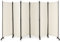 COSTWAY Paravento da Interno in Metallo, Separé Divisorio Interno Pieghevole con Piedini Stabili, Pannelli Divisori per Interni per Casa e Ufficio (Beige, 334,5 x 172 cm (6 Pannelli con ruote))