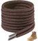 7STROBBS 2 PAIRS Strong Work Laces, Heavy Duty Round Shoelaces for Walking, Trainers, Hiking, Safety Boots, Thick Brown 120CM