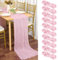 10 Stück Seihtuch-Tischläufer Babyrosa,90 x 300 cm Hell Rosa Rustikaler Gaze-Stoff Boho-Tischläufer Käsetuch Cheesecloth Tischläufer Hochzeit Tischdecke für Hochzeitsfeier Brautparty Tischdekoration