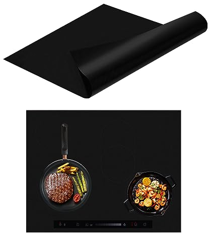 TOPEV Induction Hob Protector, (Magnetic) Cooktop Scratch Protector, Silicone Induction Hob Cover for Kitchen for Induction Stove, Multifunctional Silicone Mats (90×54cm)