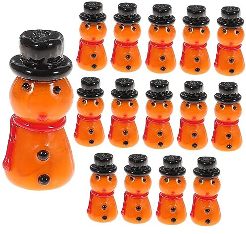 Abaodam 15st Schneemann Glasperlen Schneemann-perle Abstandshalter Weihnachtszauber Basteln Weihnachten Lose Perle Vintage Glasgirlande Weihnachtsarmband Perlen Bastelbedarf Ohrringe