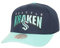 Mitchell & Ness Seattle Kraken NHL Boom Text Pro Vintage Snapback Cap Blue - One-Size