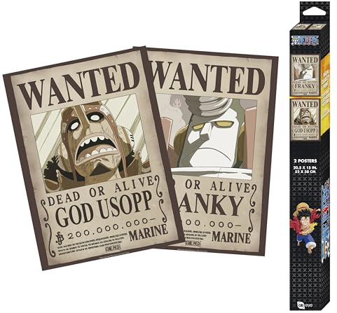 GB eye - One Piece Set 2 Chibi Poster Usopp & Franky (52 x 38 cm)