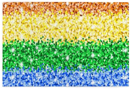 LGBT Sparkle Glitter Pride Flag, Puzzles 1000 Teile Holzpuzzle Spielzeug Familienspiel Wanddekoration