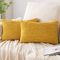 EMEMA Kissenbezug 40x60 cm Herbst Kordsamt Kissenbezüge Dekokissen Sofakissen Cord Kissenhülle Zierkissenbezug Kord Dekorative Weiche für Sofa Wohnzimmer Schlafzimmer 2er Set Strohgelb