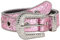 Damen Glänzender Taillengürtel mit Kristall Strass - Western Bling Nietenledergürtel für Cowgirl & Cowboy Jeans Hosen & Kleider Mode Gürtel (Rosa)