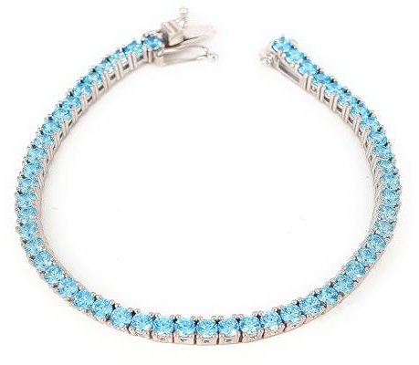 HOILY’S Armband Damen Blau Tennisarmband Schmuck mit Zirkonia in 925 Sterling Silber