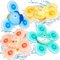 Saugnapf Spinner Spielzeug für Baby, 4 Stück Baby Fidget Spinner, badewannenspielzeug/Reisespielzeug/Sensorik Spielzeug/Fenster Spinner Spielzeug, Weihnachten Geburtstag Geschenke für Kleinkinder