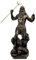 Poseidon Griechischer Gott des Meeres, Neptun, Bronzefarben, Statue, Skulptur, 18 cm